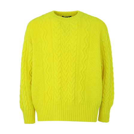 Undercover Round-neck Strik Gul, Herre Strik, Størrelse: M