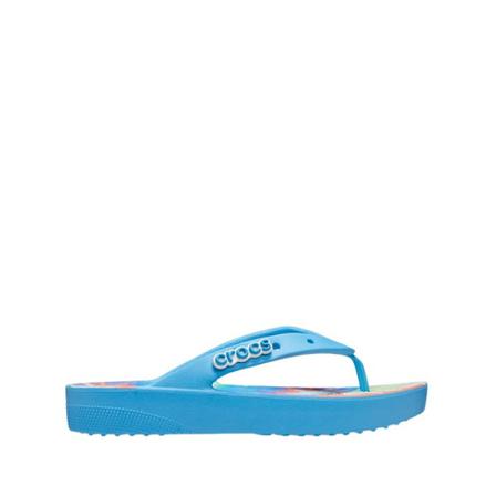 Crocs, Klapki Crocs Classic Platform Tie Dye Flip 208043 Oxygen/Multi Niebieski, Kobieta, Rozmiar: 41 EU