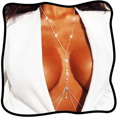 Rhinestone BH-kjede Krystall Kroppskjede Smykker for Kvinner