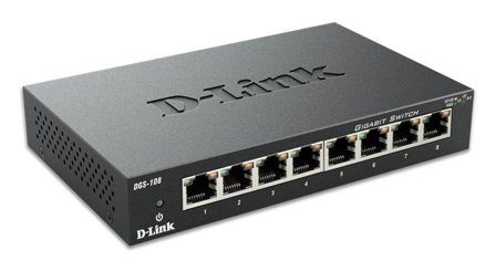 D-LINK DGS 108 - switch - 8 porter - ikke-styrt