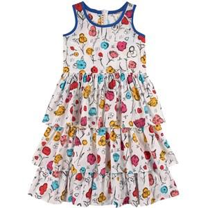 Kids - Marni Floral Print Ruffled Dress - Dresses - 10 years - White - Mädchen