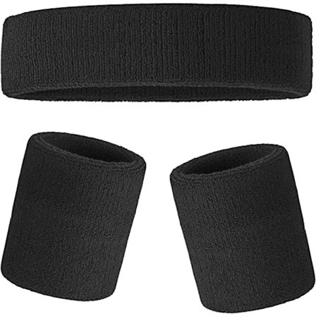 3-pak svedbåndssæt med sportspandebånd og håndledsstropper