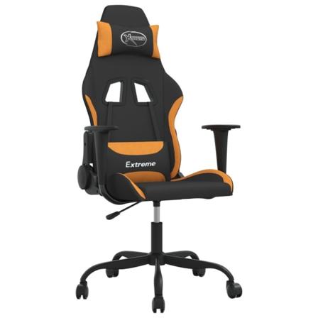 Vidaxl Gamingstol Med Massage Svart Och Orange Tyg Gul