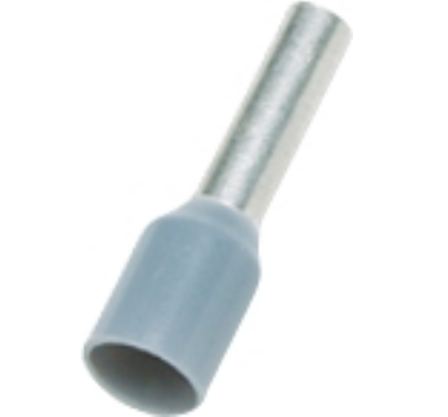 EL Isolert Endehylse 4mm2/10mm Grå (10stk)