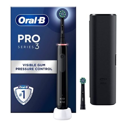 Oral-B Pro 3 3500 sähköhammasharja – paineentunnistus, 3 tilaa, matkakotelo