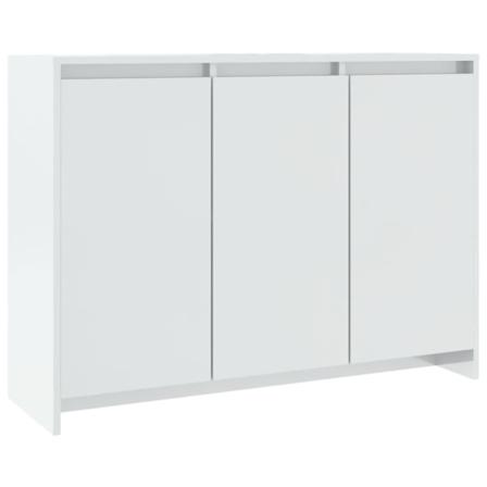 Vidaxl Förvaringsskåp Vit Högglans 102x33x75 Cm Konstruerat Trä Vit
