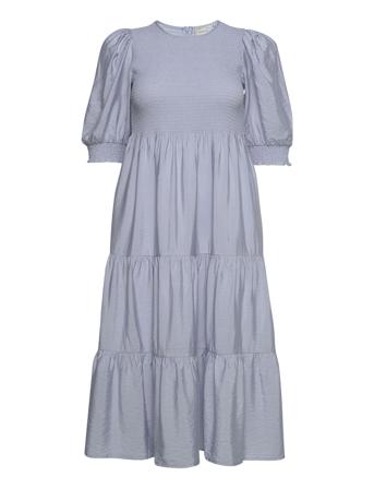 Morianagz Solid Ss Dress Knelang Kjole Blå Gestuz