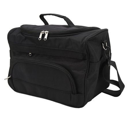 Multifunktionel opbevaringspose med stor kapacitet og lynlåslukning, makeuptaske med skulderrem