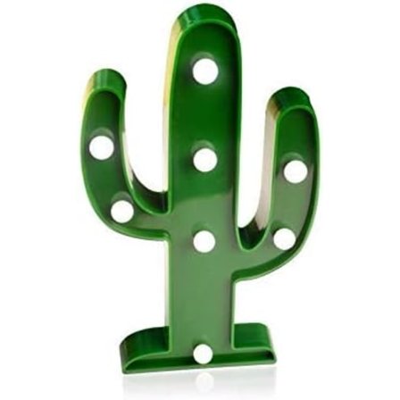 3D LED Kunst Nattelys Bordlampe Veggdekorasjon til Bryllup Bursdagsfest Jul Hjem Bar Dekorasjon (Kaktus)