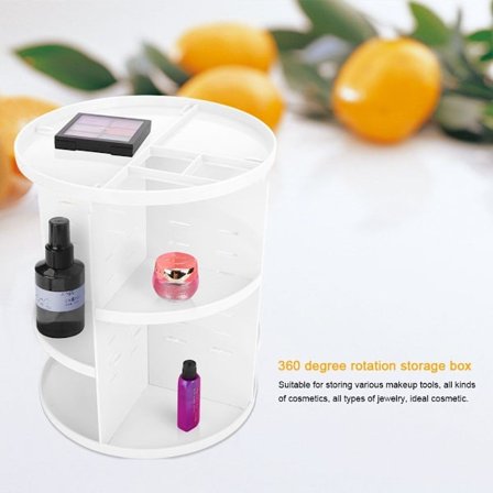 360 graders roterende makeup organizer boks med børsteholder KLB