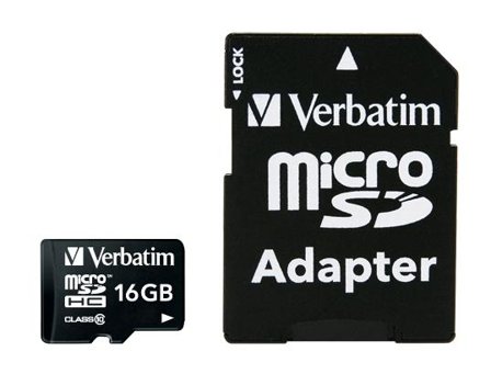 Verbatim Flashminnekort (microSDHC til SD-adapter inkludert) - 16 GB - Class 10 - microSDHC