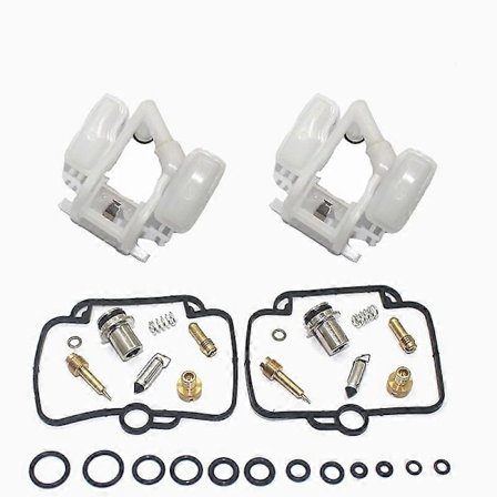 2 sett for GS500 GS500E GS500F GS 500 E 500E 500F Motorsykkel forgasser reparasjonssett stempelmembran flottør