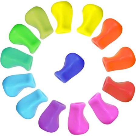 14 kpl Silikonisia kirjoitusotteita, kynäotteita lapsille vasen- ja oikeakätisille lapsille, esikoululaisille ja aikuisille, ergonominen asennon 