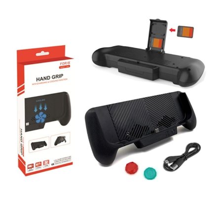 Yhteensopiva Nintendo Switch + Switch Lite 2500mAh kannettavan laturin latausaseman jalustan kanssa