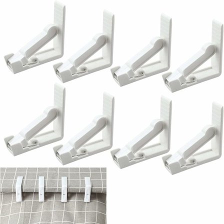 4 st Anti-Slip Bordsduk Klämma, Fjäder Bordsduk Klämma, Fjäderbelastad Plast Bordsduk Klämmor, Vit Plast Bordsduk Klämma, Plast Utomhus Bordsduk 