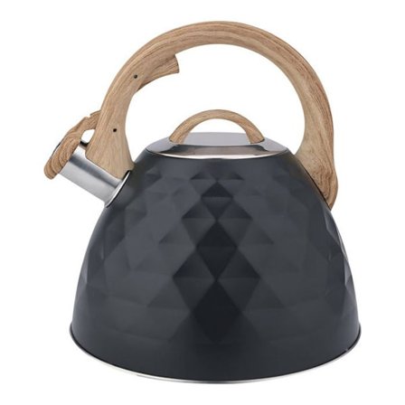 Piptekande 3L Kompatibel Induktion med Træeffekt Håndtag Cheffinger Sort