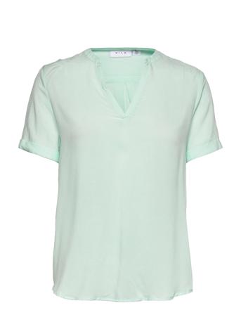 Viroma V-Neck S/S Top/Su - Fav T-shirt Top Blå Vila