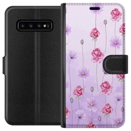 Yhteensopiva Lompakkokotelo Samsung Galaxy S10 Petal Reverie Lilac Mist