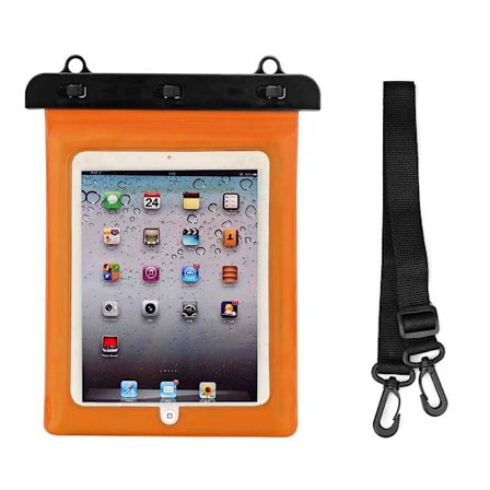 Vanntett sylindrisk nettbrettveske med snor for 10,2-tommers nettbrett