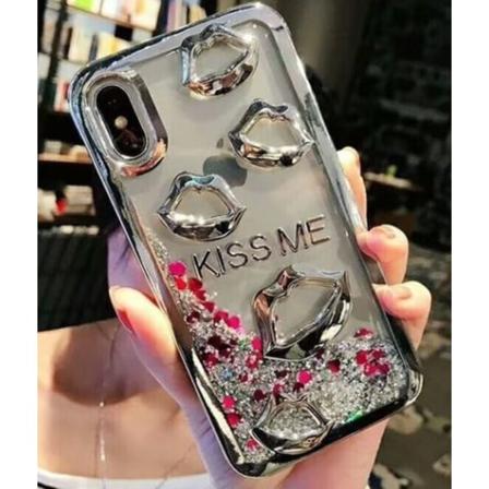 Elegant Skal För Iphone X Med Flytande Sand Silver