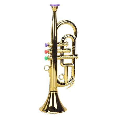 Lasten trumpettitorvi, lapsi trumpetti kultapäällysteinen Abs-lasten esikoulu musiikkilelu lahja puhallinsoitin kultainen trumpetti-perfet