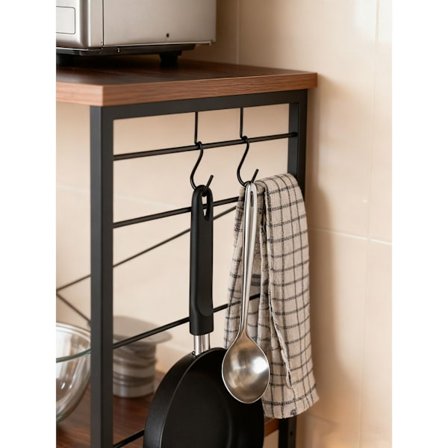 Köksvagn med 3 hyllor och hjul