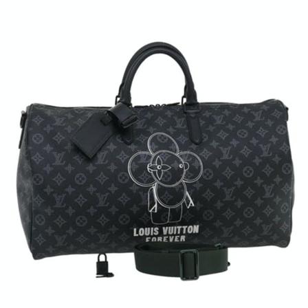 Louis Vuitton Vintage, Pre-owned Keepall Zwart, Dames, Maat:ONE Size