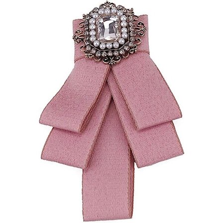 Kvinner Jenter Pre Tied Bow Tie Rhinestone Brosje Pin Bryllupsfest Hals Tie