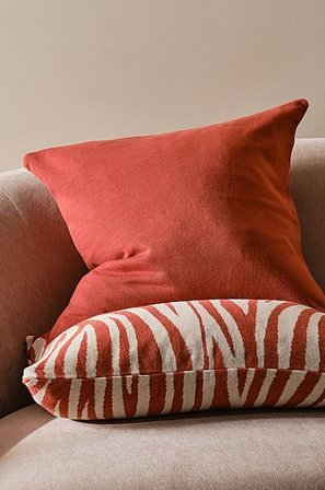 Jotex - Pudebetræk 2-pak Orange/offwhite - ZIA - Køb Pyntepuder og pudebetræk hos Jotex