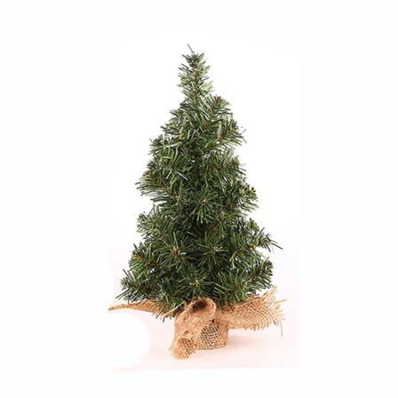 Miniatyr Julgranar Mini Pine Tree Burlap Wood Base
