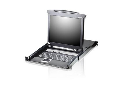 ATEN CL5708 PS/2-USB VGA LCD KVM Switch 17" LCD KVM Switch with standard Rack Mount Kit