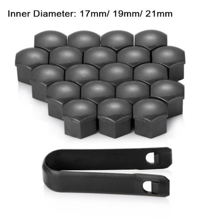 Yleismalliset 17mm muoviset pyöränmutterin suojukset, 20 kpl, Audi A3 A4 B8 B9 A5 Q3 Q5 Q7 A6 A7 -malleihin, autotarvikkeet