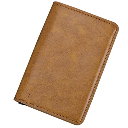 Kortholder ROYBEN (RFID & NFC-beskyttelse) Aluminium/PU-lær