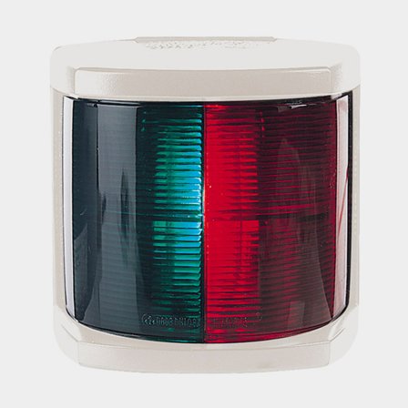 Lampa kombinowana do montażu centralnego Hella 2984, 25 W, 12 V, 112.5°, biały plastik odporny na UV, 108 x 107 x 90 mm, czerwony/zielony, do łodzi <