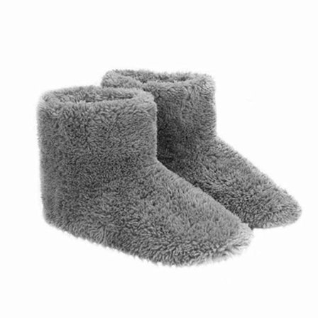 Varma Uppvärmda Tofflor med Fleecefoder och USB-Laddning, 12V 5.5W