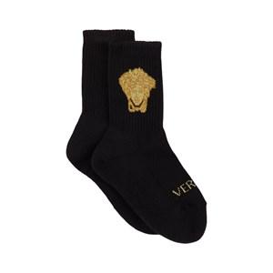 Kids - Versace Black Medusa Socks 28-30 EU - Underwear - 28-30 EU - Black - Mädchen