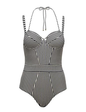 Md Holi Vintage Padd. Balch. Bathingsuit Baddräkt Badkläder Blå Marlies Dekkers