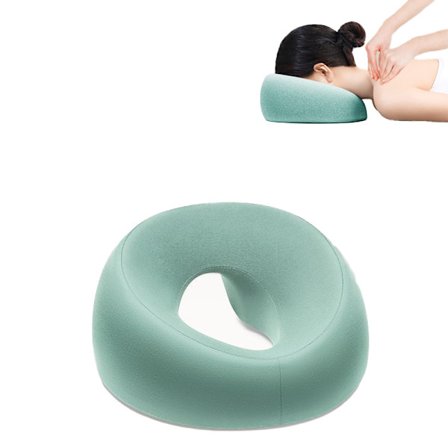 Ansiktsnedadvendte puter massasjepute, nakkestøtte ansiktspute for seng