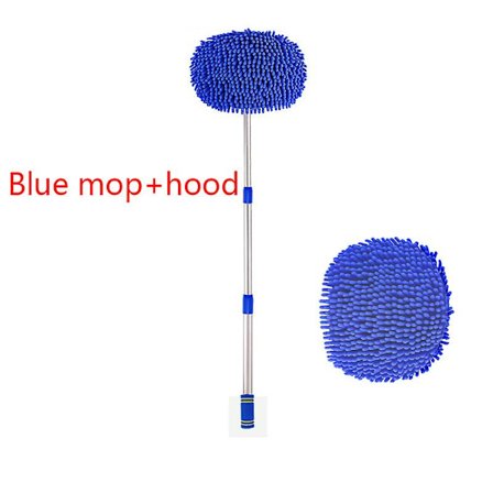 Nyeste tredelte teleskopbørste bilrensebørste detaljering justerbar superabsorberende bilvask børste moppe biltilbehør - Svampe, klude &am