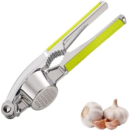 Kjøkken Hvitløkspresse, Rustfritt Stål Hvitløk & Ingefærknuser Med Sklisikker