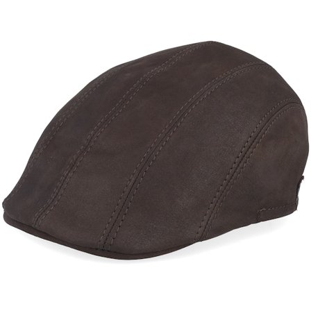 MJM Hats - Braun flatcap Cap - Maddy El Nappa Wax Brown Flat Cap @ Hatstore