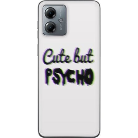 Kompatibel Mobilcover til Motorola Moto G14 Rainbow-farvet legetøjsfigur med et glad ansigt og farverige cirkler i en legesyg studieillustration