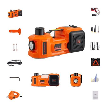 Elektrisk hydraulisk domkraft-Duoku-5 tons-til bilbund 12 V-med skruetrækker og pumpe