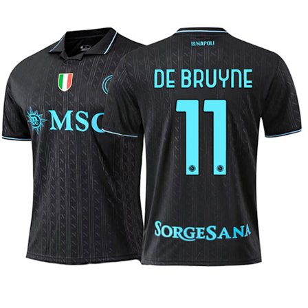 25-26 S.S.C. Napoli Bortedrakt Tredje NO.11 DE BRUYNE Fotball T-skjorte Jersey S-2XL