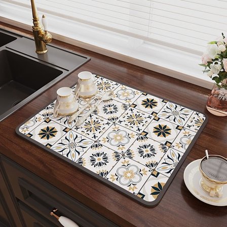 Oppvaskbenkmatte, Superabsorberende Oppvaskmatte, Hurtigtørkende, ZQKLA