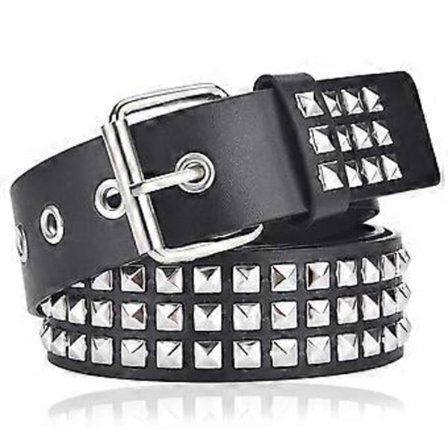 WERFORU læder nittebælte punk rock metal nittebælte til kvinder mænd punk gotisk læderbælte til jeans bukser