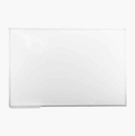 Biltema - Magnetisk Whiteboardtavle 120 x 80 cm - Aluminiumsramme, Hylle for Tusjer, Flyttbar, Oppheng inkludert