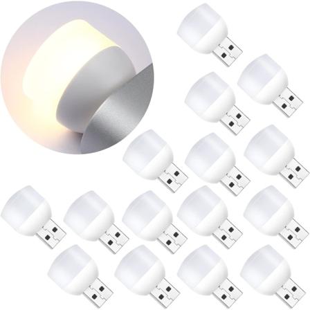 16 kappaletta Mini USB-yövaloja LED-liitäntäpolttimoita Yövalo Kannettava Koti USB-tunnelmavalot