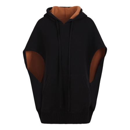 N21 Fleece-style Poncho Sort, Dame Sweatshirts