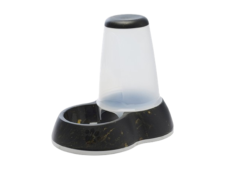 Savic - Loop Food Store Large Marble 3,0 L - Marmor svart gull 32,5x22x29 cm - Katt - Matplass og vannfontener for katt - Fôrautomater for katt - 